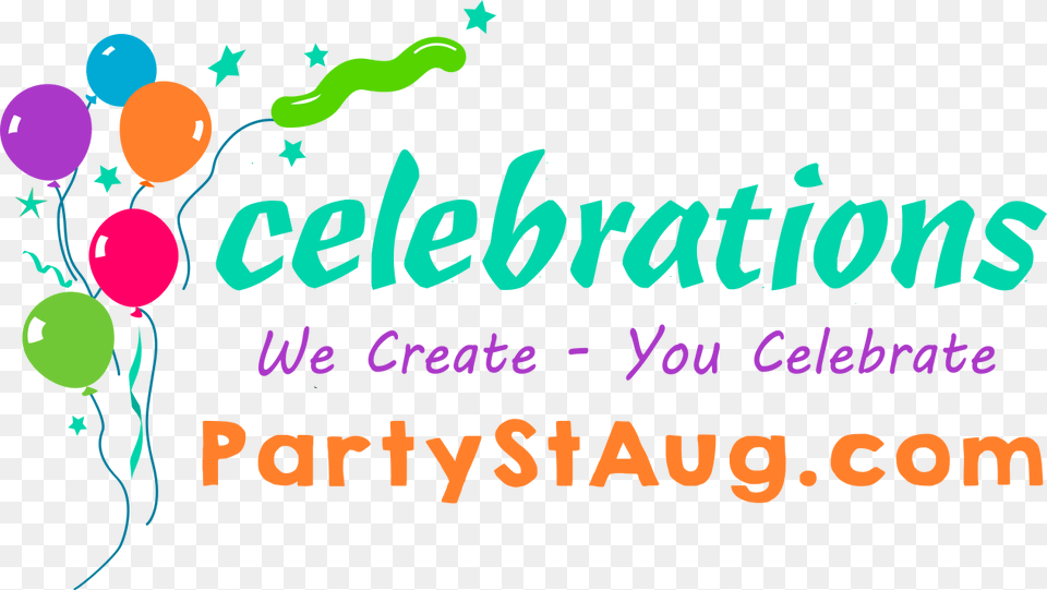 Shop Party Supplies Celebrations Text, Balloon, Art, Graphics Png Image