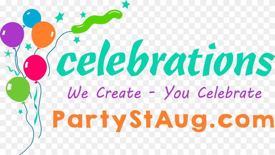 Shop Party Supplies Text Celebrations, Balloon, Art, Graphics Free Transparent Png