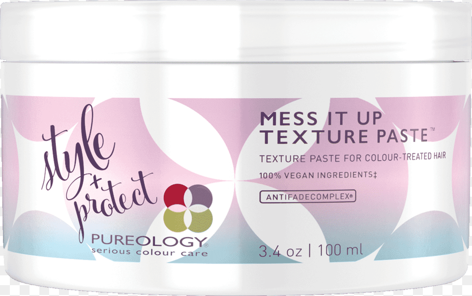 Shop Pureology Mess It Up Texture Hair Paste With Shea, Dessert, Food, Yogurt, Bottle Png