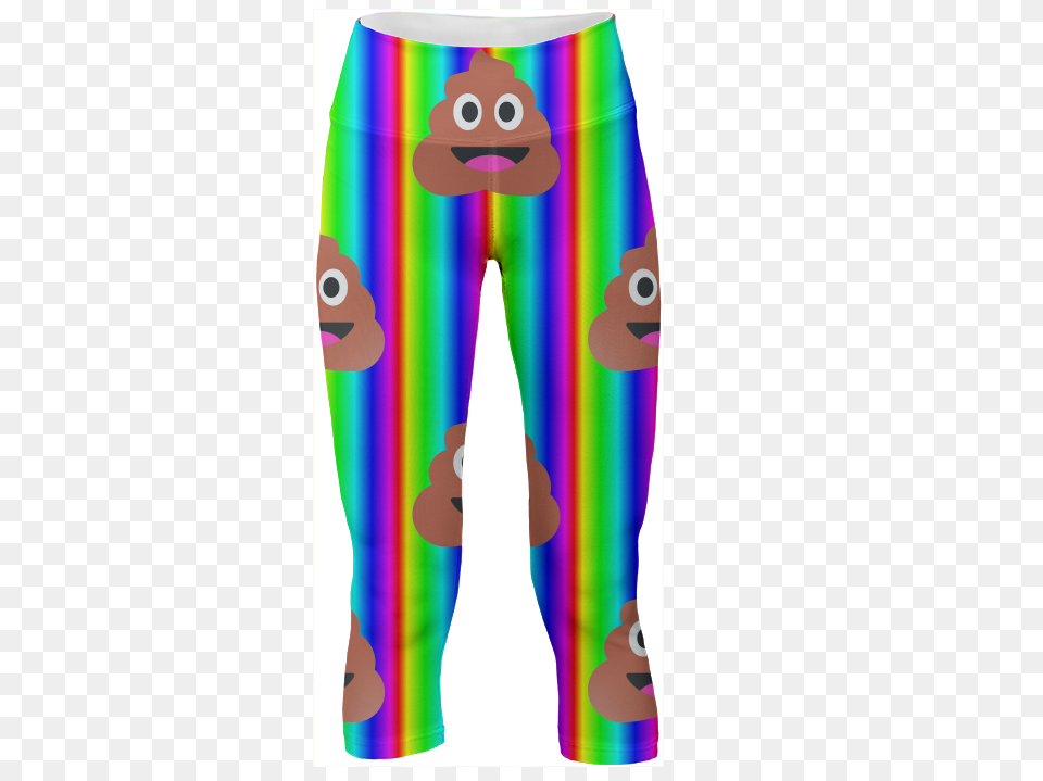 Shop Rainbow Poop Emoji Yoga Pants Leggings Yoga Pants, Clothing, Smoke Pipe Png