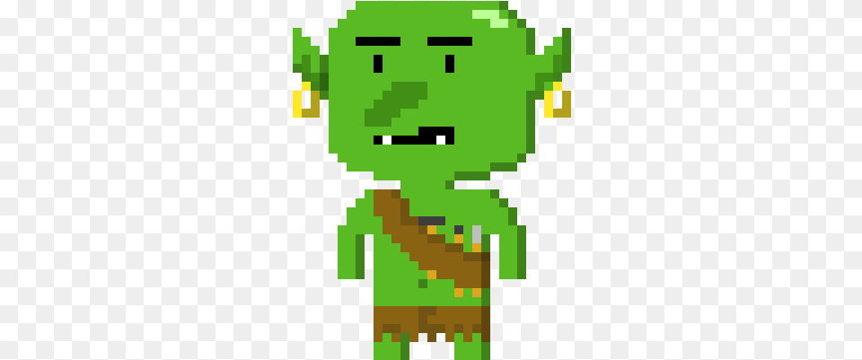 Shop Transparent Pixel Goblin, Green Png