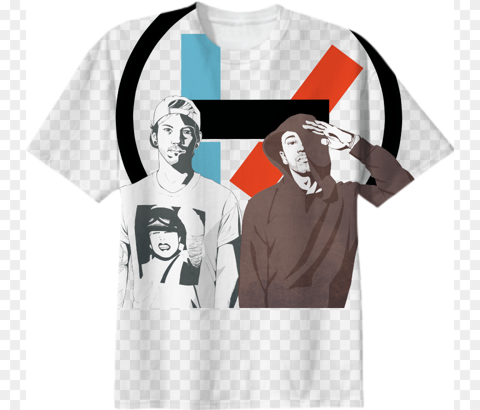 Shop Twenty One Pilots Cotton T Shirt, Clothing, T-shirt, Adult, Male Png Image