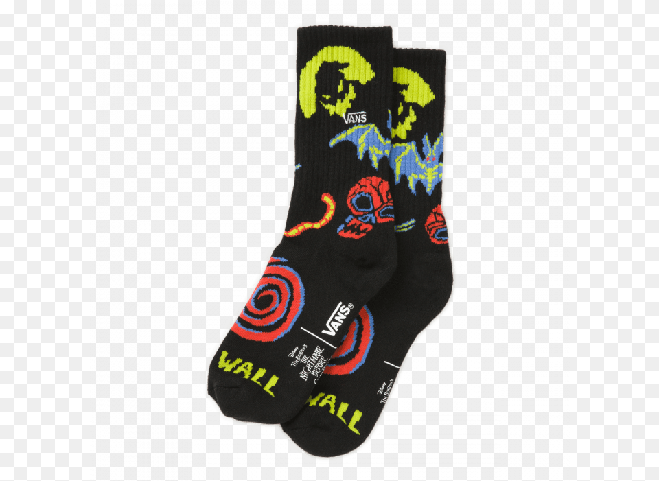 Shop Vans Apparel And Accessories Nightmare Crew Sock Oogie Vans Nightmare Before Christmas Clothes, Clothing, Hosiery Png Image