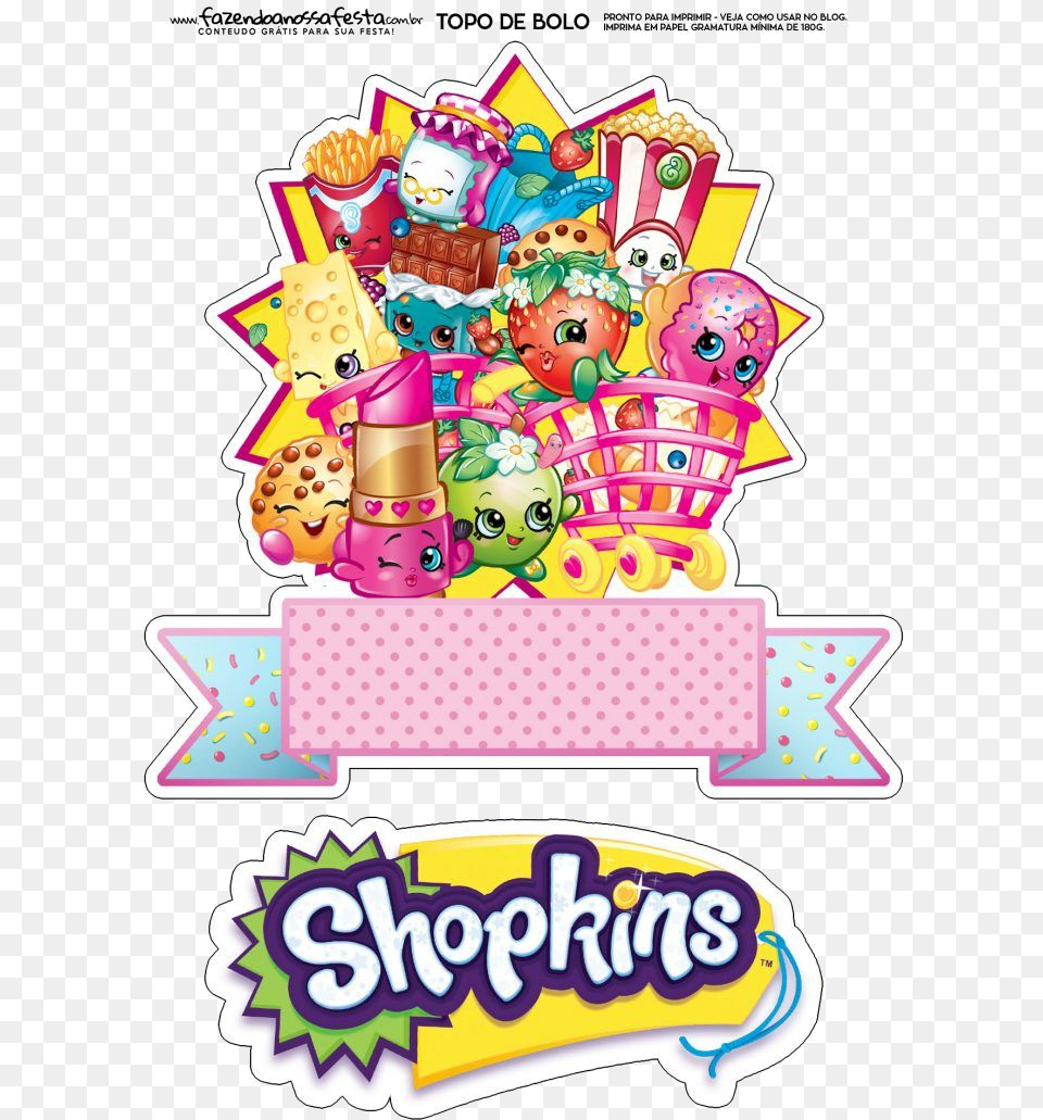 Shopkins Cart Clipart Free On Transparent Shopkins Logo, People, Person, Food, Sweets Png Image