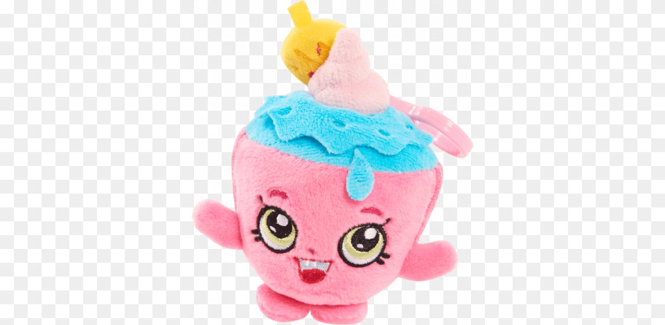 Shopkins Clip On Plush Shopkins Plush Cupcake Chic, Toy, Cream, Dessert, Food Png Image