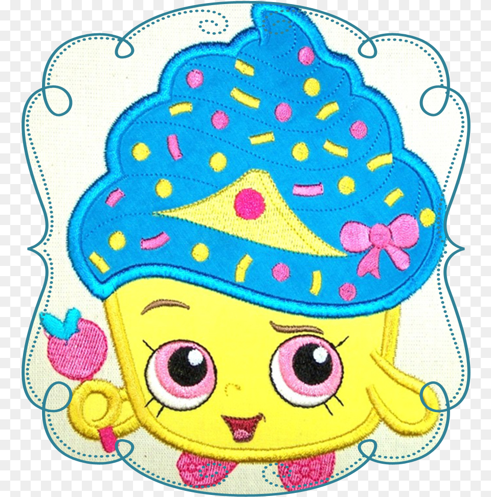 Shopkins Cupcake Clipart 6 Krafty Nook Funky Dancin Chicken Funny Farm Animal Rectangle Refrigerator, Applique, Pattern, Clothing, Hat Free Png