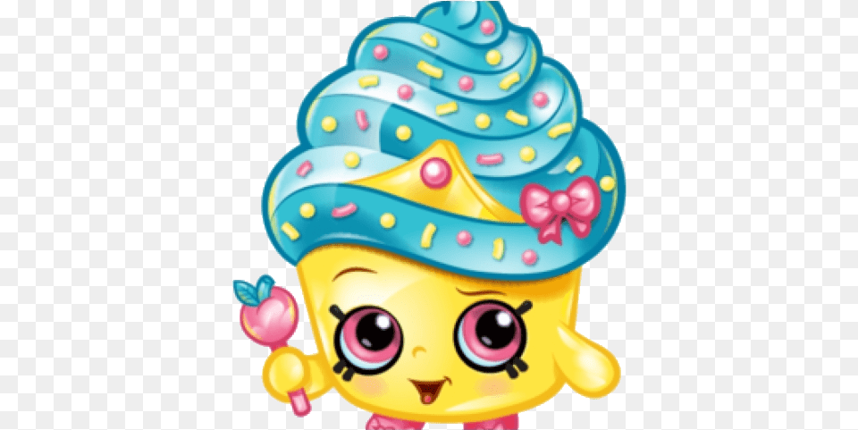 Shopkins Cupcake Clipart Transparent Shopkins Cupcake, Birthday Cake, Ice Cream, Food, Dessert Free Png