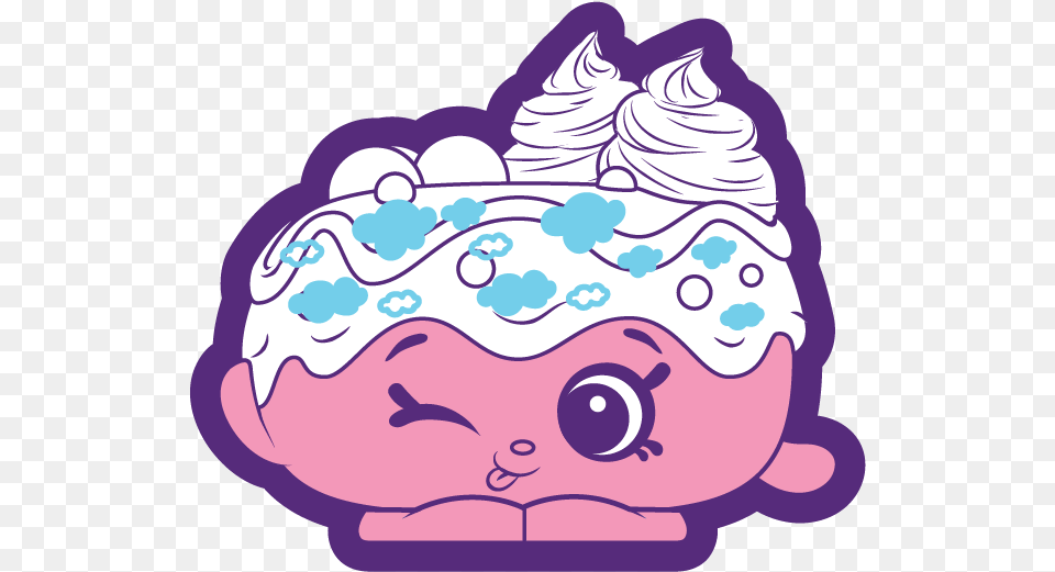 Shopkins Flossy Donut, Cream, Dessert, Food, Ice Free Png Download