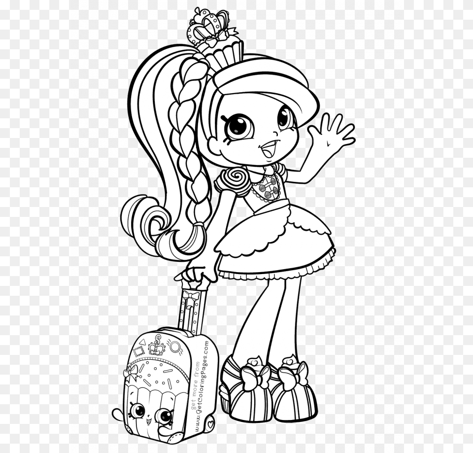 Shopkins Girls Coloring Pages, Book, Comics, Person, Publication Free Png Download