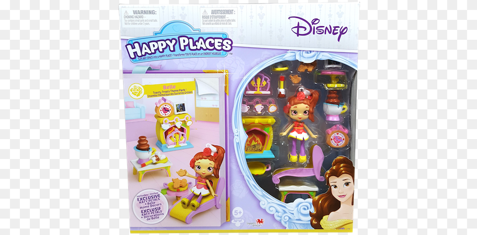 Shopkins Happy Places Disney Belle Toasty Treats Theme Assortment Happy Places Shopkins Season 3 Doll Single, Person, Baby, Toy, Food Free Transparent Png