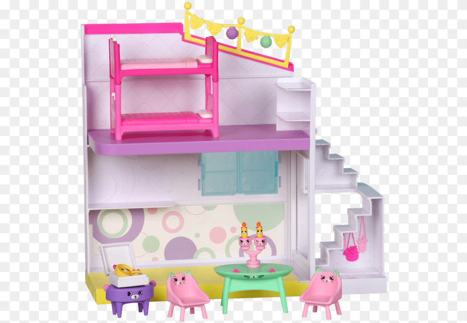 Shopkins Happy Places Season 3 Happy Home Party Studio Happy Places Home Shopkins, Furniture, Bed, Bunk Bed, Indoors Png Image