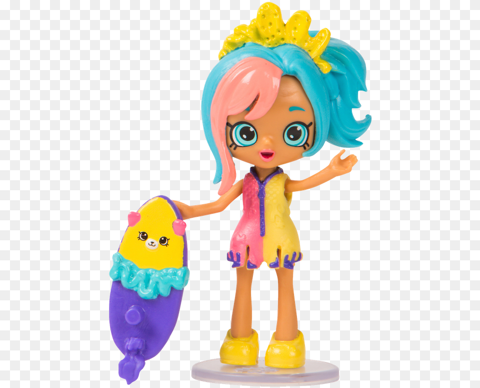 Shopkins Happy Places Season Shopkins Happy Places Coralee, Doll, Toy, Figurine, Child Free Png