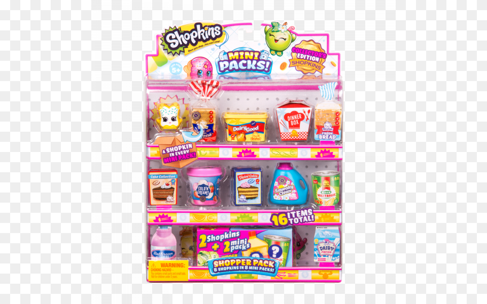 Shopkins Kids Toy Mini Packs Eight Pack Includes Eight, Food, Sweets, Can, Tin Png Image