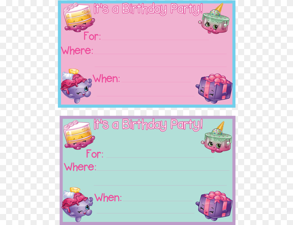 Shopkins Party Invitation Template, Baby, People, Person Free Png Download