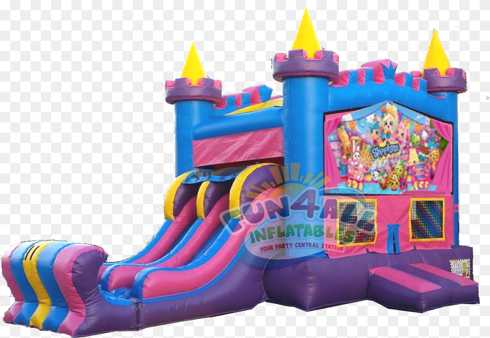 Shopkins Queens Bounce Slide Rental Barbie Bounce House Rental, Inflatable, Play Area, Indoors Png