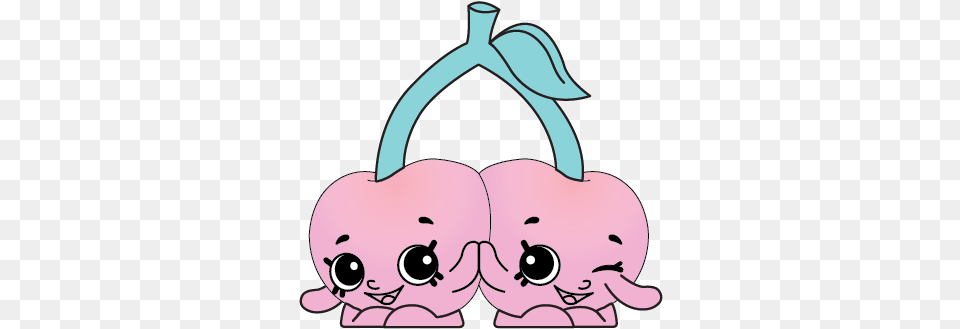 Shopkins Se006 Cheeky Cherries A Exclusive Shopkin, Baby, Person, Accessories, Bag Png Image