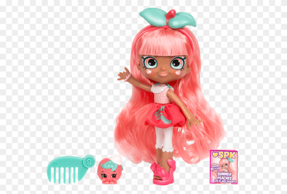 Shopkins Shoppies Summer Peaches, Doll, Toy, Baby, Face Free Png Download