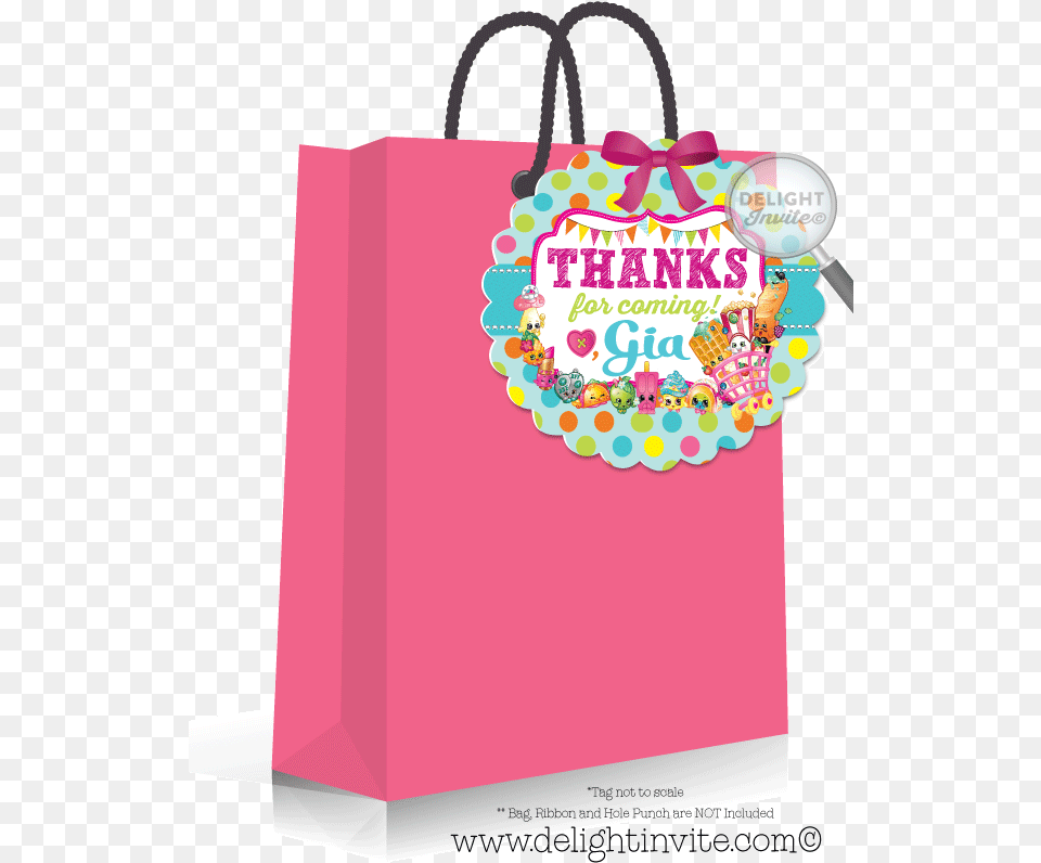 Shopkins Tag Picture Birthday, Bag, Shopping Bag, Birthday Cake, Cake Free Png Download