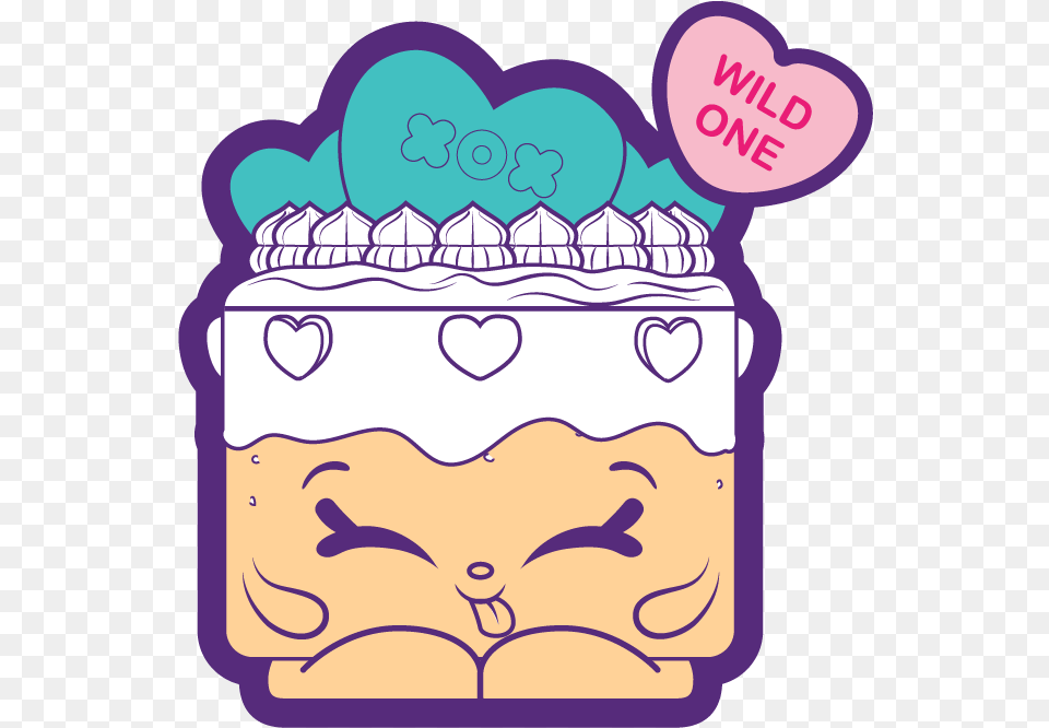 Shopkins Wiki Shopkins Wild Style Heart Hd Shopkins Wild Style, Birthday Cake, Cake, Cream, Dessert Free Transparent Png