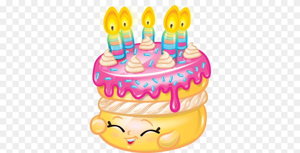 Shopkins Wishes Transparent Birthday Shopkins, Birthday Cake, Cake, Cream, Dessert Free Png