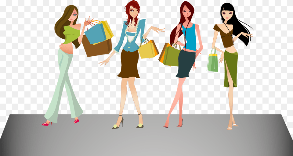Shopping, Person, Woman, Teen, Girl Free Transparent Png