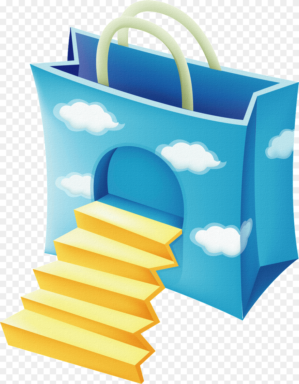 Shopping Bag Shaped Origami Stairs Bag, Shopping Bag, Tote Bag Free Transparent Png