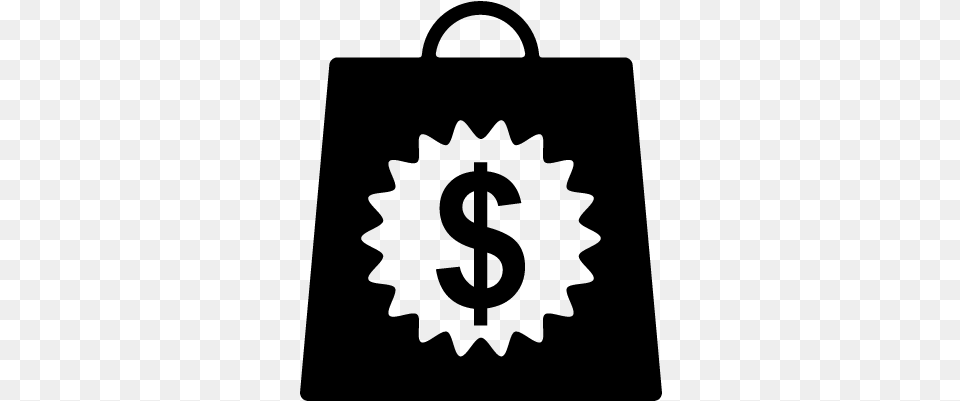 Shopping Bag With Dollars Money Sign Vector Shopping Bag Dollar Sign, Gray Free Png