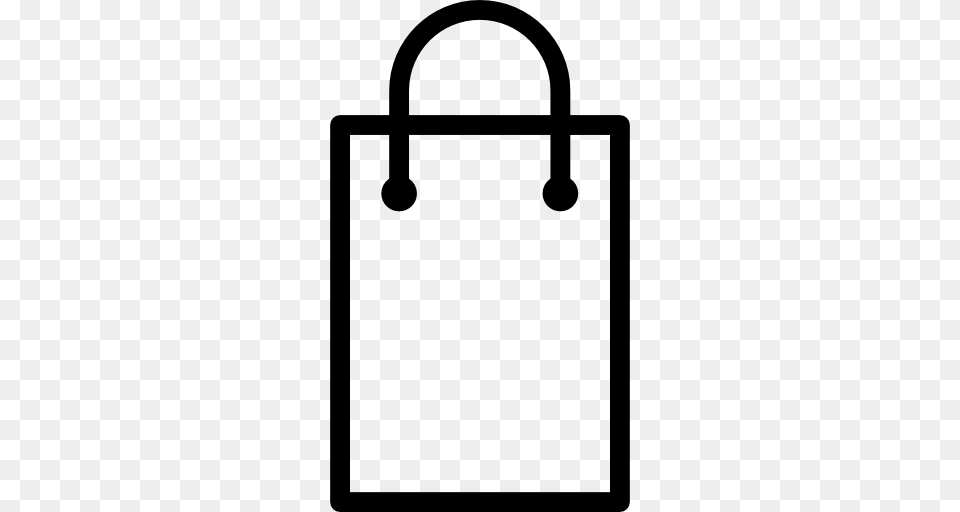 Shopping Bags Outline Rectangle Handle Rectangular Normal, Gray Free Png