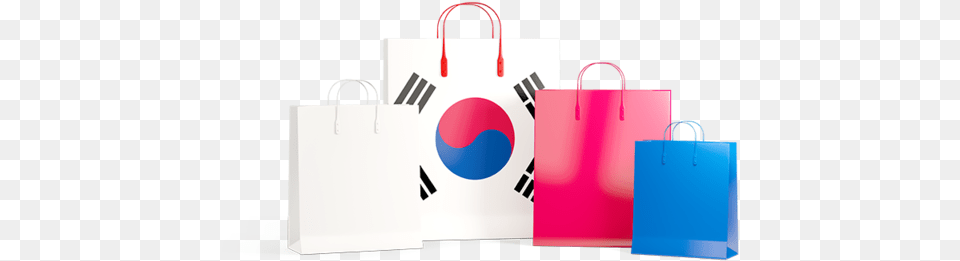 Shopping Bags With Flag South Korea Flag, Bag, Shopping Bag, Tote Bag, Accessories Png