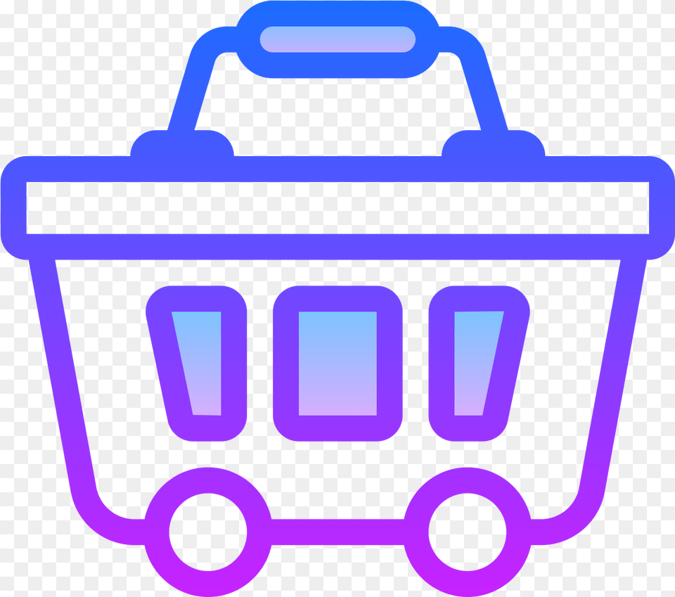 Shopping Basket Icon Transparent Car Icon Shopping Basket, Device, Grass, Lawn Free Png Download