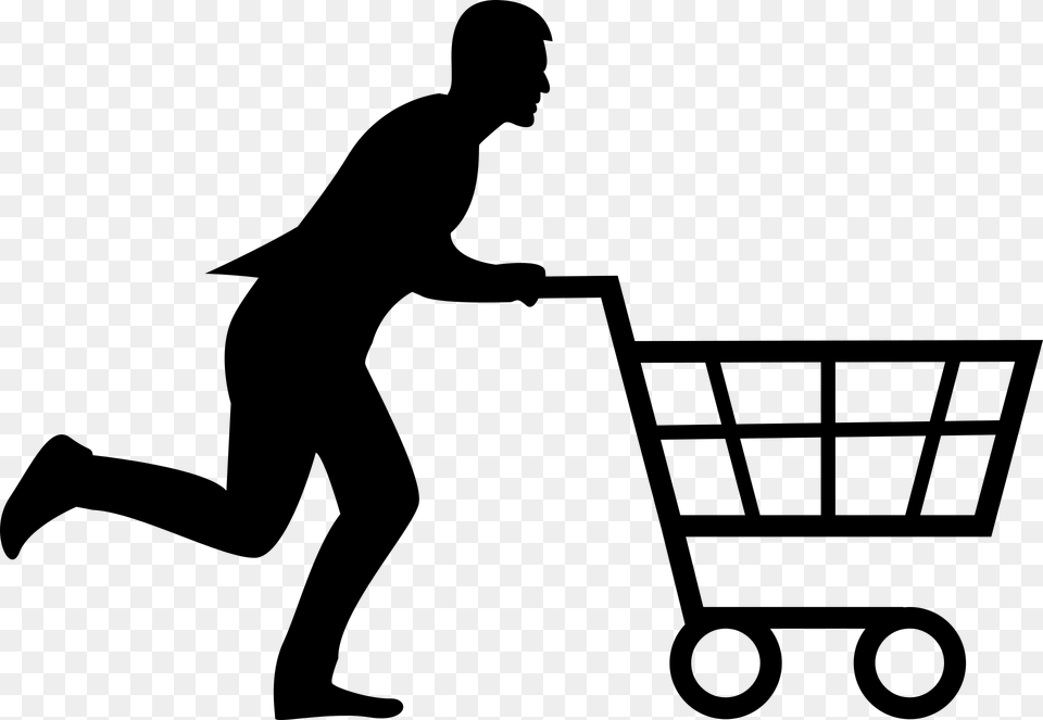 Shopping Cart, Gray Free Transparent Png