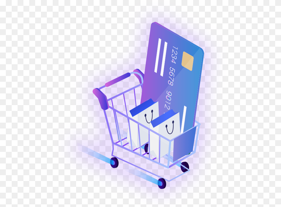 Shopping Cart, Purple, Furniture Png Image