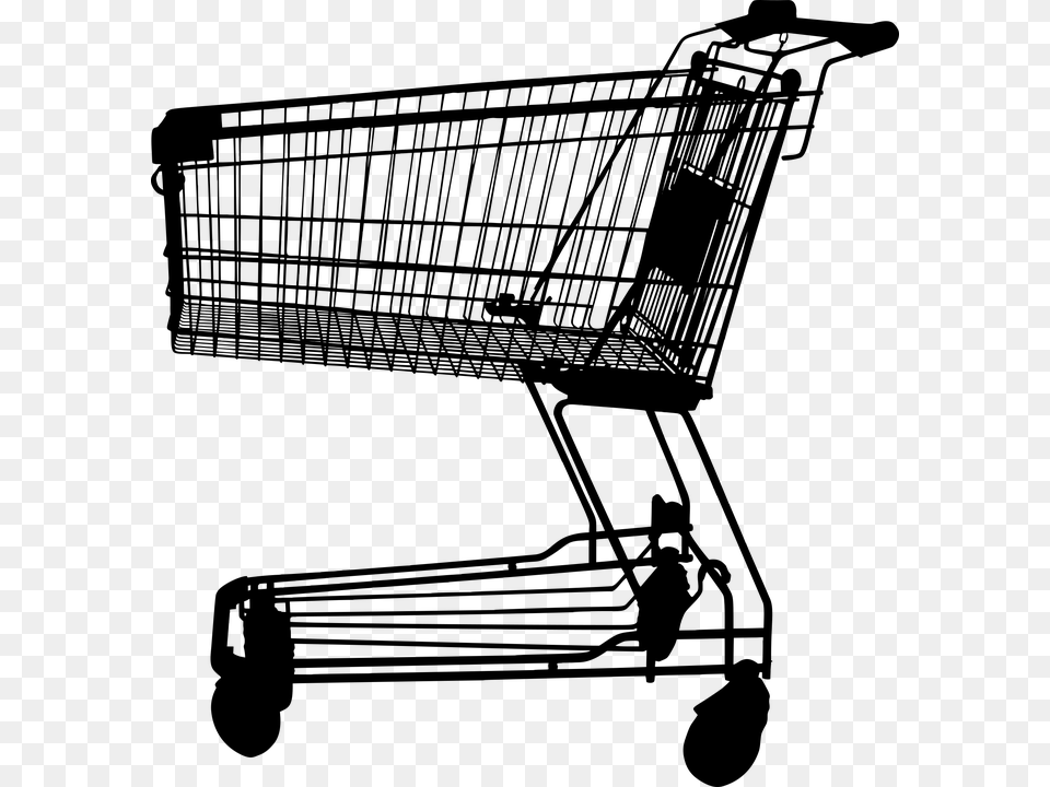 Shopping Cart Background, Gray Free Png