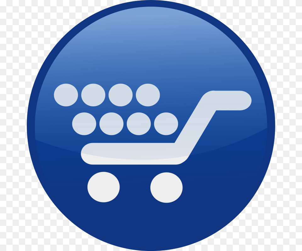 Shopping Cart Blue, Disk Free Transparent Png