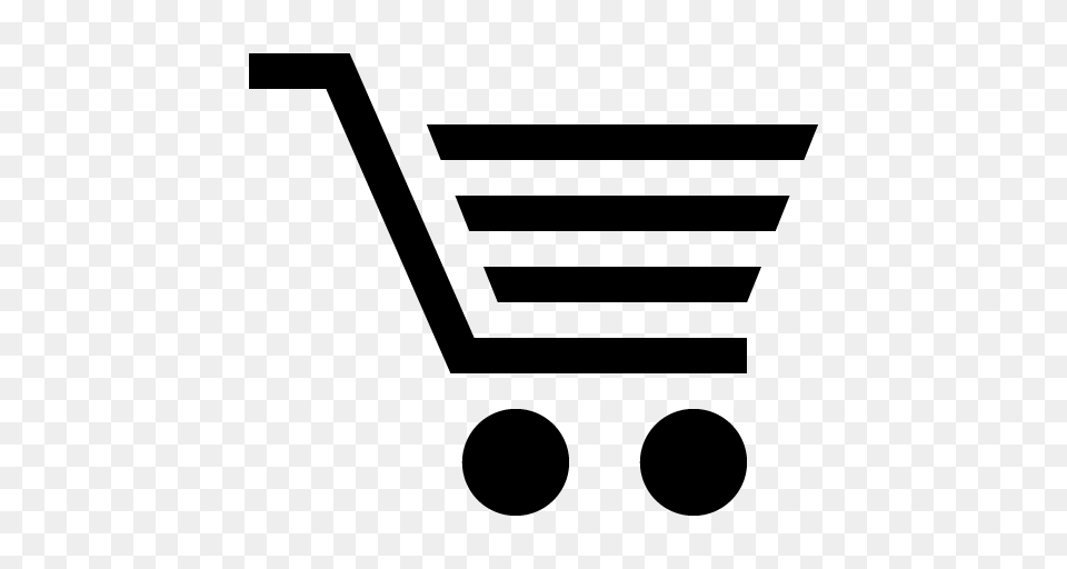 Shopping Cart Icon, Gray Png