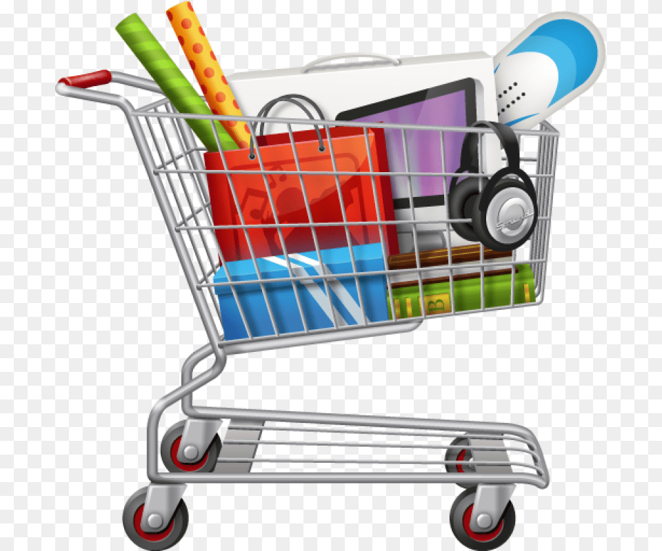 Shopping Cart Full Shopping Trolley, Shopping Cart, Dynamite, Weapon Png Image