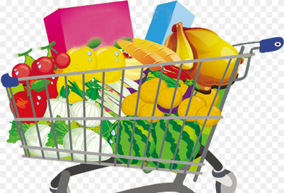 Shopping Cart Supermarket Shopping Cart Illustration, Shopping Cart, Basket Free Transparent Png