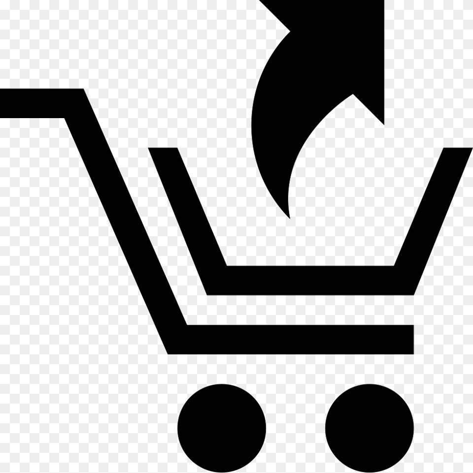 Shopping Cart With An Up Arrow Icon, Logo, Stencil, Device, Grass Png