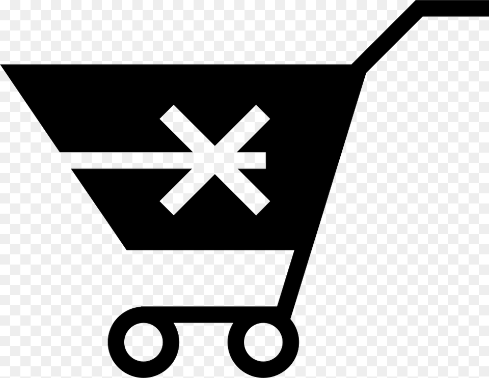 Shopping Cart With Lace Icon Stencil, Shopping Cart Free Png Download