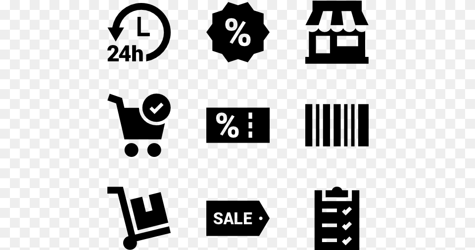 Shopping Elements Workplace Icons, Gray Png Image