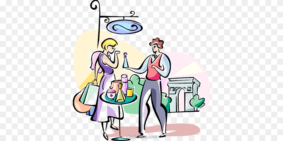 Shopping For French Perfume Royalty Vector Clip Art, Book, Comics, Publication, Person Png Image