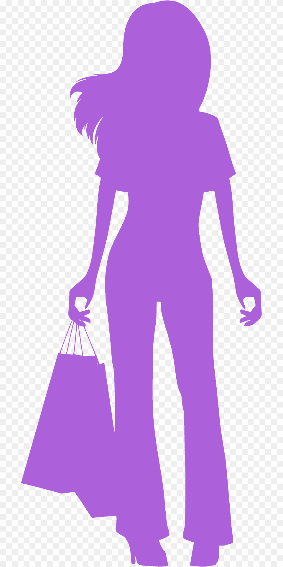 Shopping Girl Silhouette, Bag, Adult, Female, Person Png