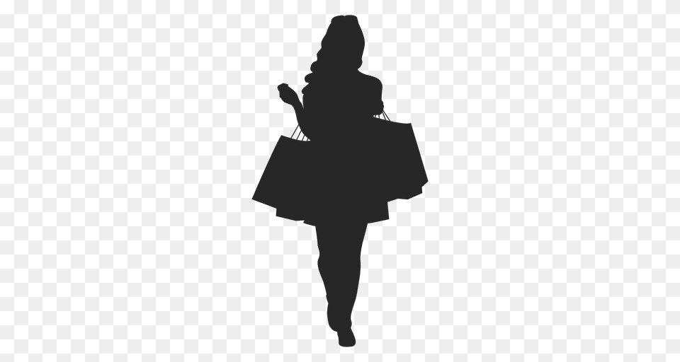 Shopping Girl Silhouette Image, Adult, Female, Person, Woman Free Png