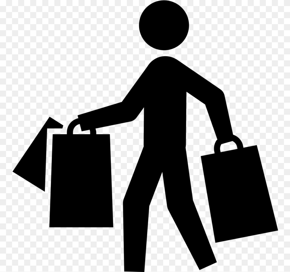 Shopping Icon, Gray Png
