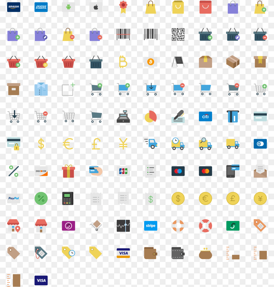 Shopping Icons Photoshop Shapes Finance Png Image