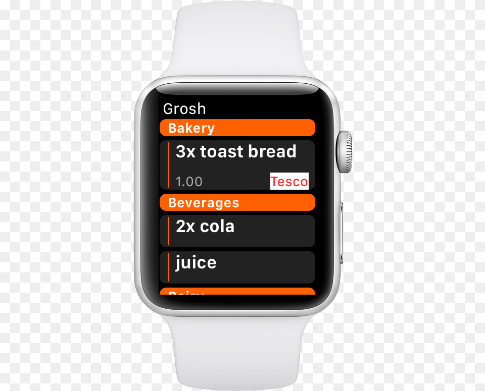 Shopping List Apple Watch Analog Watch, Wristwatch, Electronics, Person, Arm Free Png Download