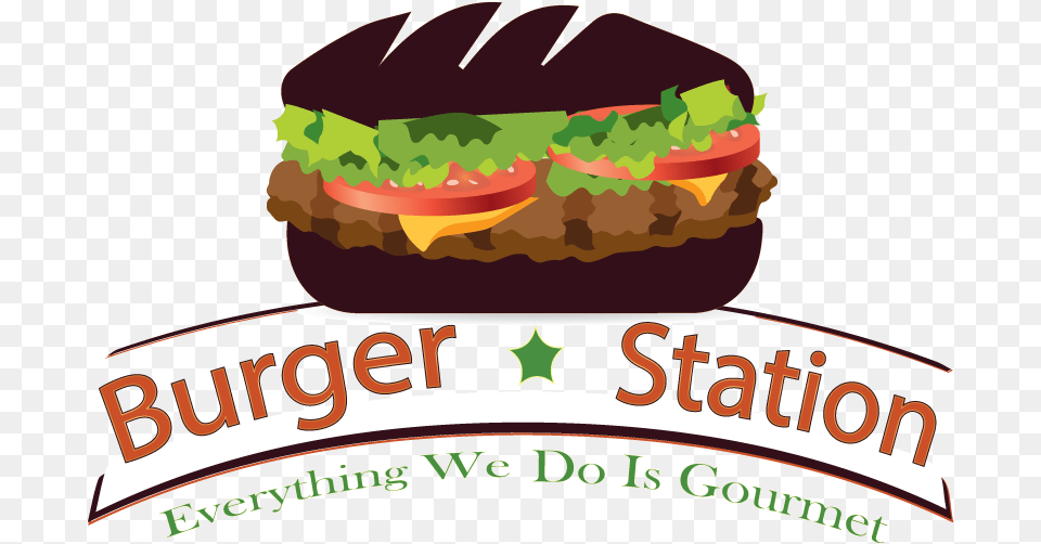 Shopping Logo Design For Burger Station Burger Station Logo, Birthday Cake, Cake, Cream, Dessert Png