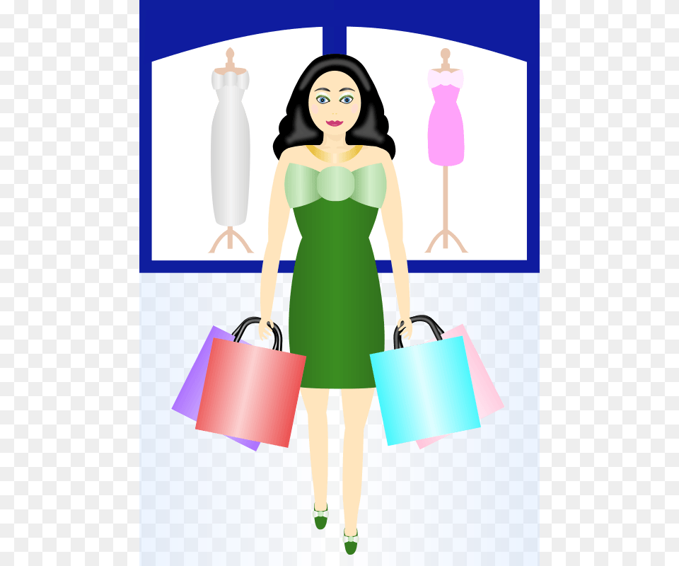 Shopping Mall Cliparts, Clothing, Dress, Person, Adult Free Png Download