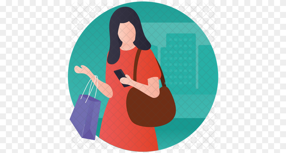 Shopping Mall Icon For Women, Accessories, Bag, Handbag, Person Free Png
