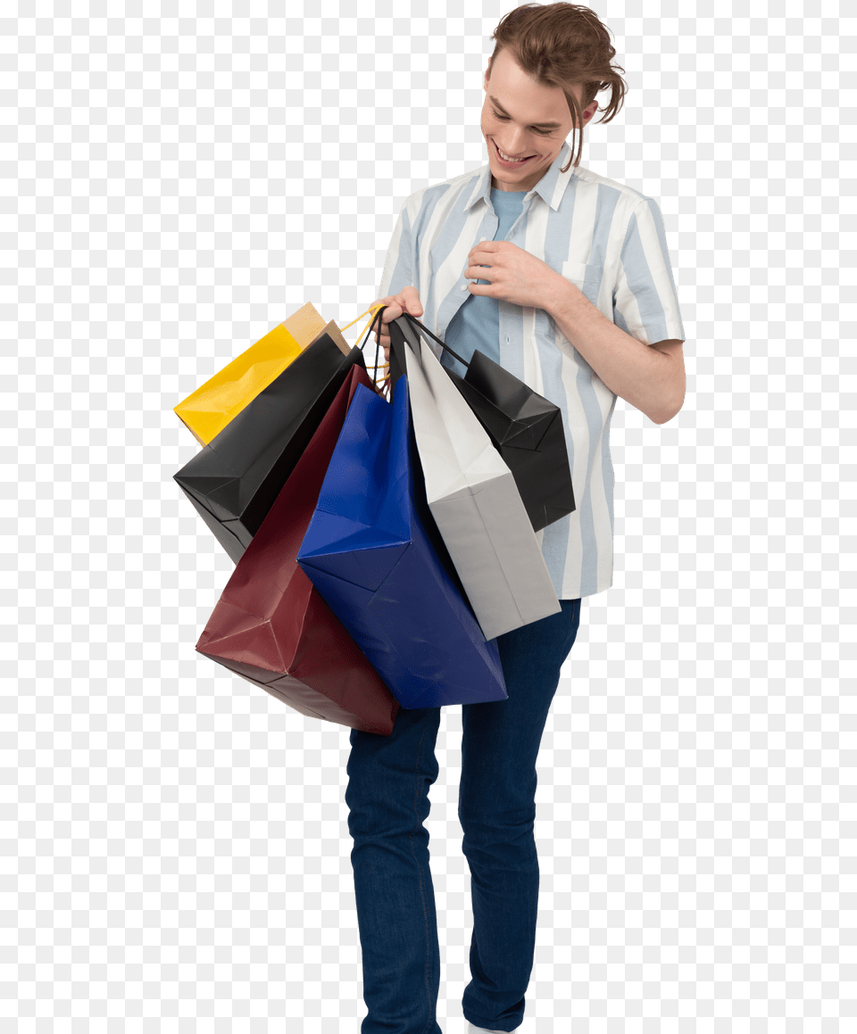 Shopping Man Photos U0026 Pictures Icons8 Shopping People, Bag, Person, Teen, Boy Free Png Download